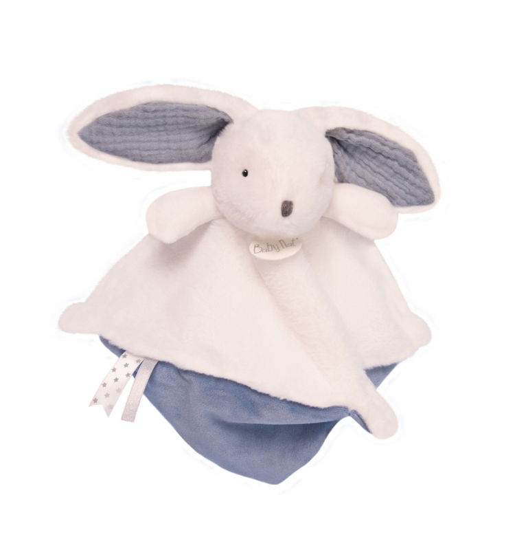  - lapin câlins - plat bleu céleste blanc 25 cm 